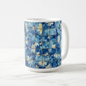 Blaue Fliese Kaffeetasse (VorderseiteRechts)