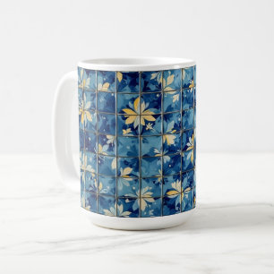 Blaue Fliese Kaffeetasse