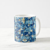 Blaue Fliese Kaffeetasse (VorderseiteRechts)