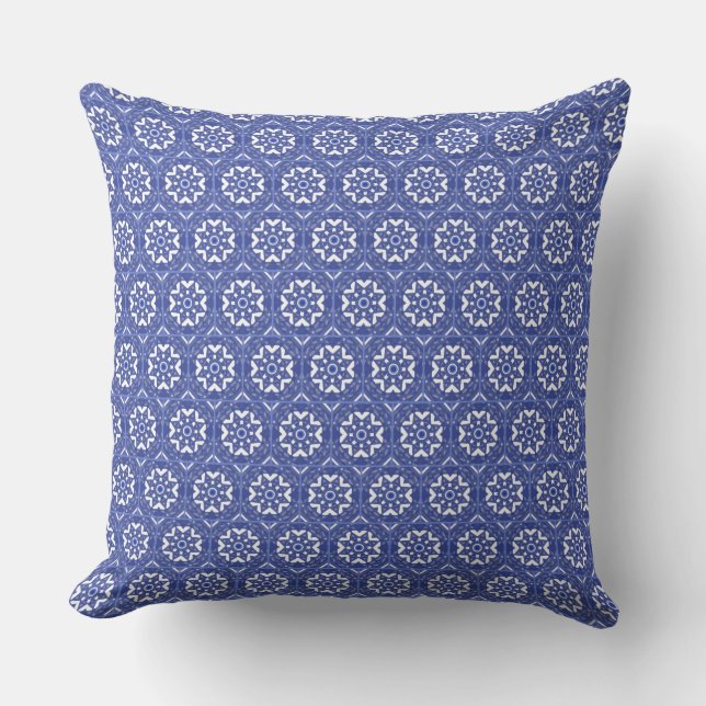 Blaue Fliese  Kissen (Vorderseite)