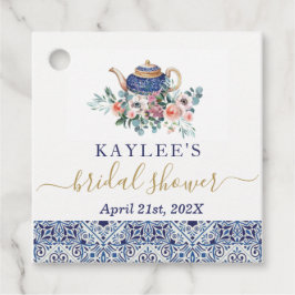 Blaue Fliesen Brautparty Tee für Anhänger