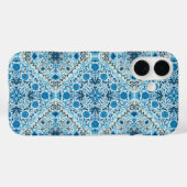 Blaue Fliesen Case-Mate iPhone Hülle (Rückseite (Horizontal))