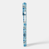 Blaue Fliesen Case-Mate iPhone Hülle (Rückseite / Links)