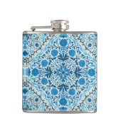 Blaue Fliesen Flachmann (Vorderseite)