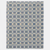 Blaue Fliesen Fleecedecke (Vorderseite)