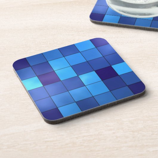 blaue Fliesen Getränkeuntersetzer (Linke Seite)