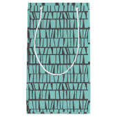 Blaue Fliesen Kleine Geschenktüte (Vorderseite)