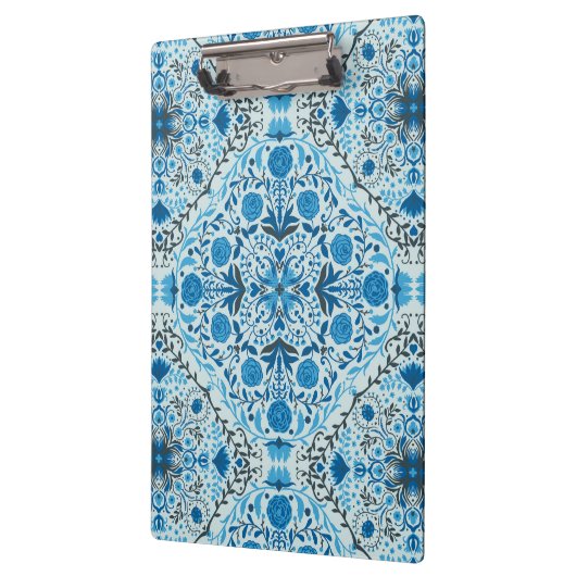 Blaue Fliesen Klemmbrett (Links)