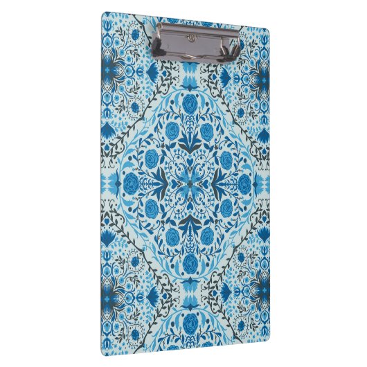 Blaue Fliesen Klemmbrett (Rechts)