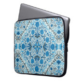 Blaue Fliesen Laptopschutzhülle (Vorderseite Links)