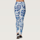 Blaue Fliesen Leggings (Rückseite)