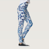 Blaue Fliesen Leggings (Rechts)