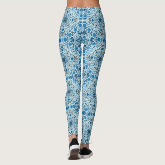 Blaue Fliesen Leggings (Rückseite)