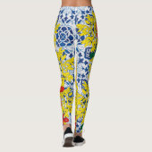 Blaue Fliesen Leggings (Rückseite)