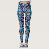 Blaue Fliesen Leggings (Vorderseite)