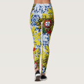 Blaue Fliesen Leggings (Rückseite)