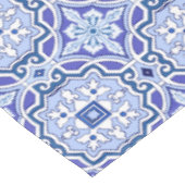 Blaue Fliesen, mediterrane Fliesen, Majolika    Tischdecke (Schrägansicht)