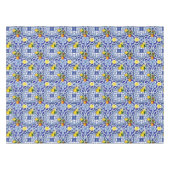 Blaue Fliesen, mediterrane Fliesen, Majolika Tischdecke (Vorderseite (Horizontal))