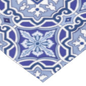 Blaue Fliesen, mediterrane Fliesen, Majolika    Tischdecke (Schrägansicht)