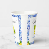 Blaue Fliesen Mediterranean That's Amore Brautpart Pappbecher (Links)