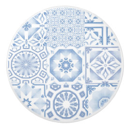 Blaue Fliesen, Mosaik, Majolika, Keramikknauf