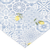 Blaue Fliesen, Mosaik, Majolika, Kurzer Tischläufer (Ecke)