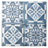 Blaue Fliesen, Mosaik, Majolika, Zitrone, Fliese (Vorderseite)