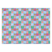 Blaue Fliesen, Mosaik, Majolika, Zitrone, Tischdecke (Vorderseite (Horizontal))