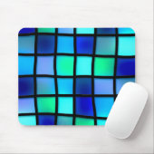 Blaue Fliesen Mousepad (Mit Mouse)