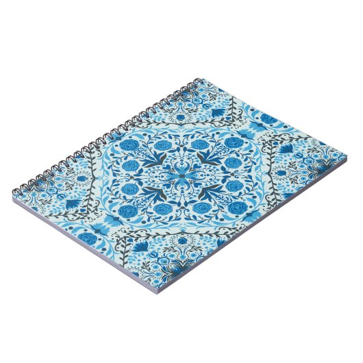 Blaue Fliesen Notizblock (Linke Seite)