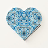 Blaue Fliesen Notizblock (Rückseite)