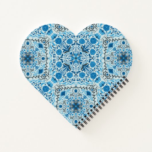 Blaue Fliesen Notizblock (Rückseite)