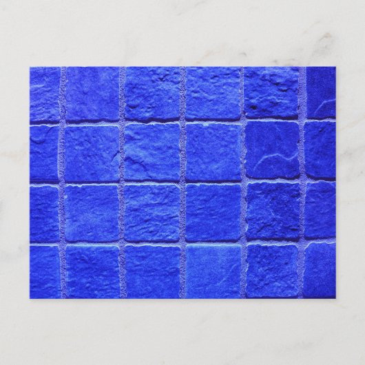 Blaue Fliesen Ō Postkarte (Vorderseite)