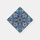 Blaue Fliesen Papier Napkins Serviette (Ecke)