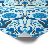 Blaue Fliesen Poster (Ecke)