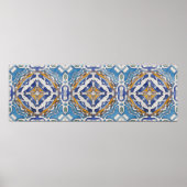 Blaue Fliesen Poster (Vorne)