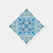 Blaue Fliesen Serviette (Ecke)