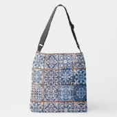 Blaue Fliesen Tasche oder Tasche für den Kreuzkörp (Rückseite)