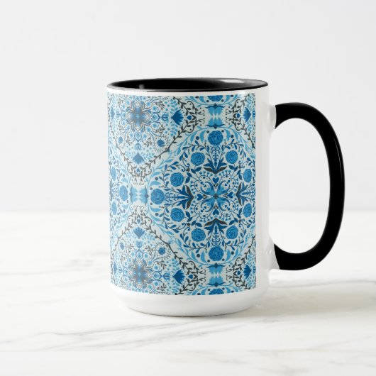 Blaue Fliesen Tasse (Rechts)