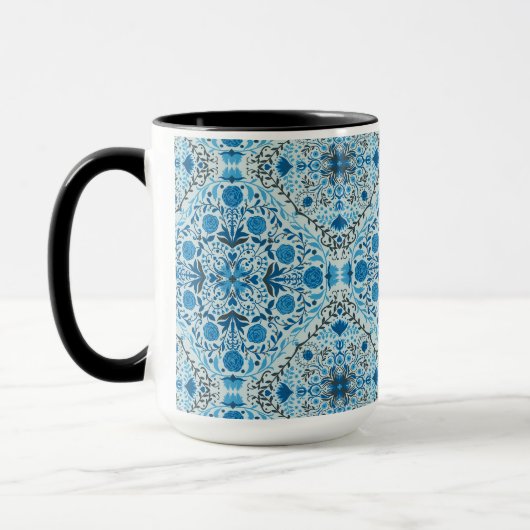Blaue Fliesen Tasse (Links)