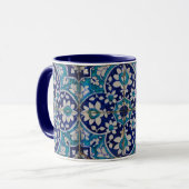 Blaue Fliesen Tasse (Vorderseite Links)