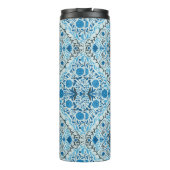 Blaue Fliesen Thermosbecher (Rückseite)