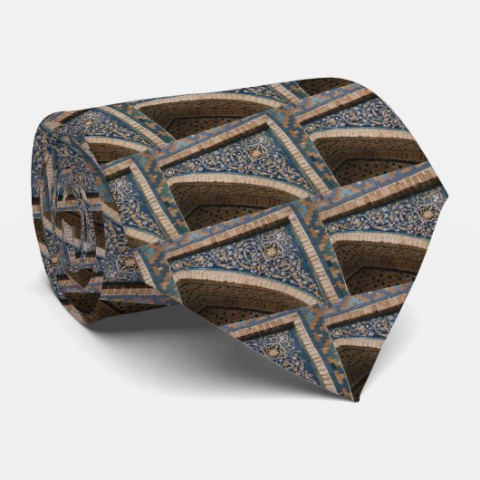 Blaue Fliesen-Torbogen-Krawatte Krawatte (Gerollt)