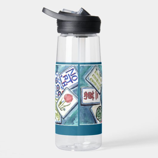 Blaue Fliesen Trinkflasche (Rechts)