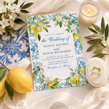 Blaue Fliesen und Lemon Wedding