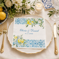 Blaue Fliesen und Lemon Wedding