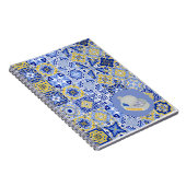 Blaue Fliesen und Sardinen Notizblock (Rechte Seite)