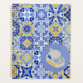 Blaue Fliesen und Sardinen Planer (Vorderseite)