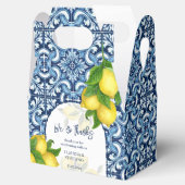 Blaue Fliesen und Zitrone Amalfi Italienische Hoch Geschenkschachtel (Geöffnet)