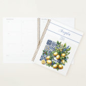 Blaue Fliesen und Zitronen | Ihr Name Planer (Anzeige)